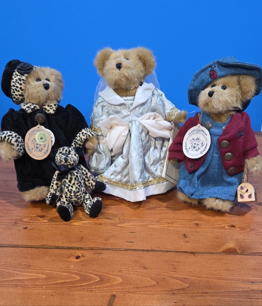 3 Boyd's Bears Designer Collectible Stuffed Animal